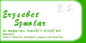 erzsebet szmolar business card